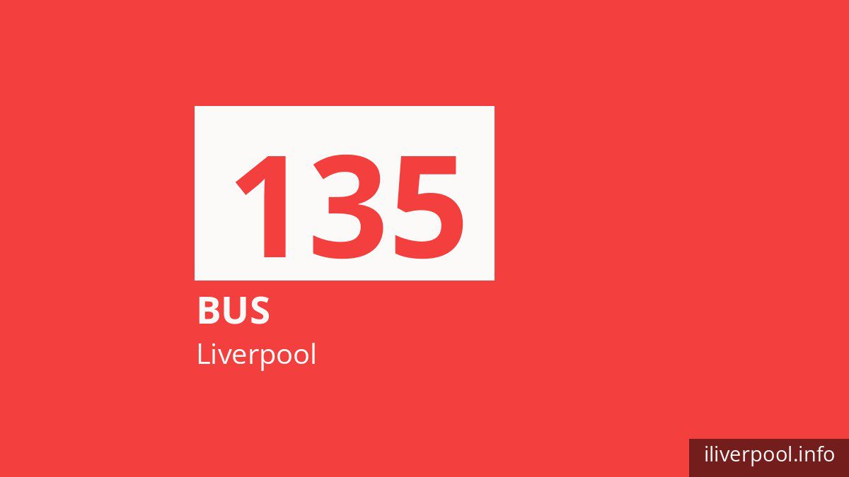 Bus route 135 in Liverpool
