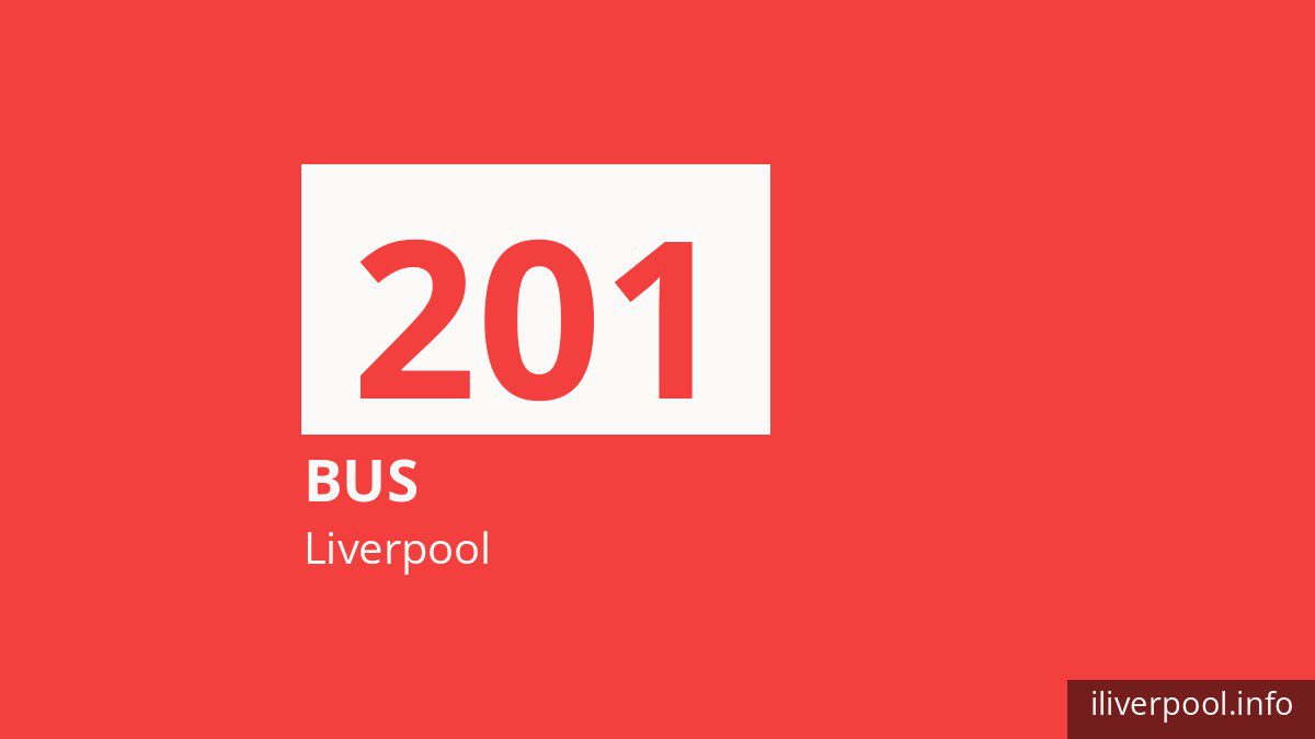 Bus route 201 in Liverpool